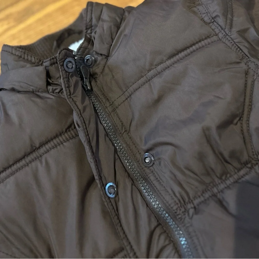 Justice Brown Faux‎ Sherpa Lined Puffer Jacket for Kids, Size 12
